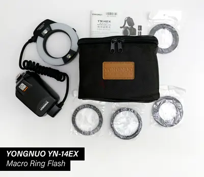 YONGNUO YN-14EX Macro Ring Flash with Adapters and Carry Pouch