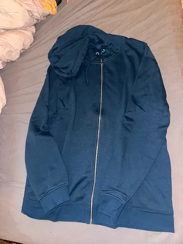 Navy Blue Zip-Up Hoodie, Unisex Casual Sweatshirt