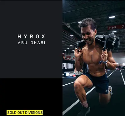 HYROX ABU DHABI
Men’s Singles Open Ticket For Sale – Saturday, October 24th