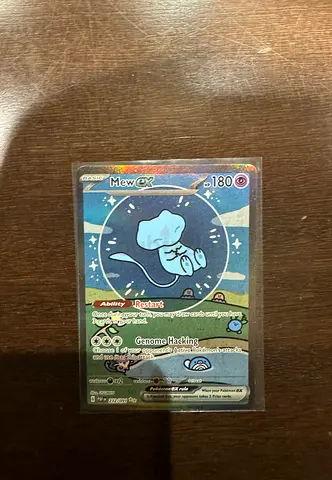 Rare Holo Mew-EX Pokémon Card (Sleeved) - Good Condition