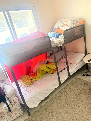 Bunk bed ikea with 2 mattress