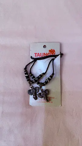 Set of 2 Elephant Charm Necklaces on Cord (New with Tag) - from South Africa