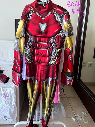 Kids Iron Man Costume Full Body Suit - Size 5-8