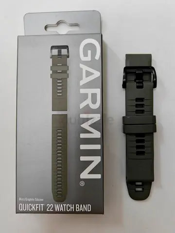 Garmin QuickFit 22 Silicone Watch Band - Moss/Graphite (22mm)