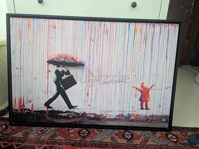 Banksy print stretched canvas