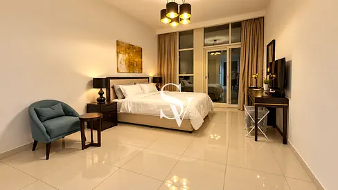Ready Furnished Studio JVC Damac Low Mid Floor