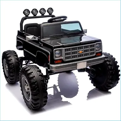 Megastar XXL Chevrolet Cheyenne 24V 7Ah Electric Car for Kids 2 Seater Kids Ride on Monster Jeep Wit