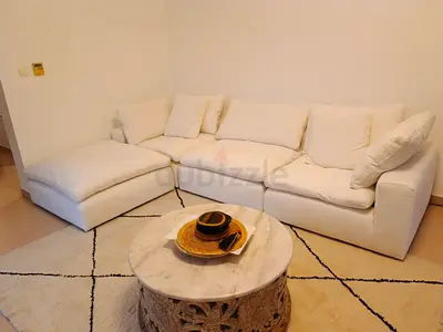 Marina home feather 🪶 filled modular 4_ piece sofa with ottoman