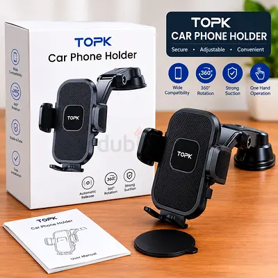 TOPK 360° Car Phone Holder – Like New
