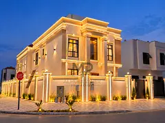 Luxury 5-bedroom classic corner villa with a stone facade and high-end finishes, strategically locat