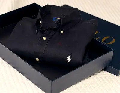 POLO RALPH LAUREN  
Linen Custom-Fit Shirt, size M, long sleeve