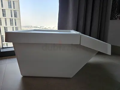 IKEA White Plastic Storage Bin with Lid - Good Condition