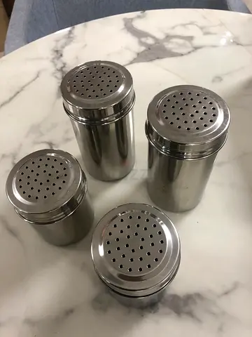 Set of 4 Stainless Steel Spice/Sugar Shakers