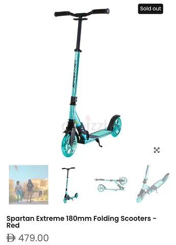 Spartan Extreme 180mm Folding Scooter – Mint (SP 7044)