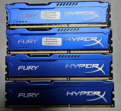 HyperX FURY 4×8GB DDR3‑1600 (32GB) PC3‑12800 Desktop RAM Memory Kit