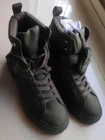 Brand New Milano "Danyale" Tactical High-Top Sneakers – Khaki (Size 44)
