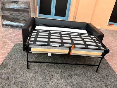 Black Leather Ikea Vimle Sofa Bed