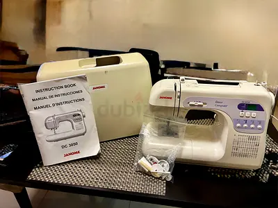 Janome DC3050 Sewing Machine with Manual and Case - Good Working Condition