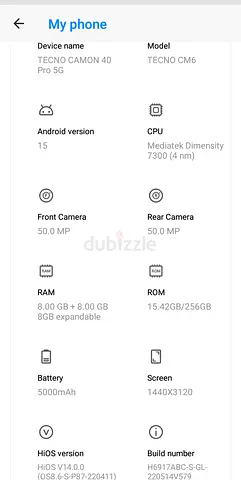Mobile for sale TECNO CAMON 40 PRO 5G
