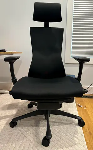 Herman miller embody Ergonomic Black Office Chair - with ATLAS Headrest — Good Condition