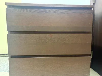 IKEA Compact 3-Drawer Wooden Chest drawer