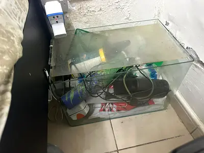 Used Glass Aquarium Tank with Accessories - Small/Medium