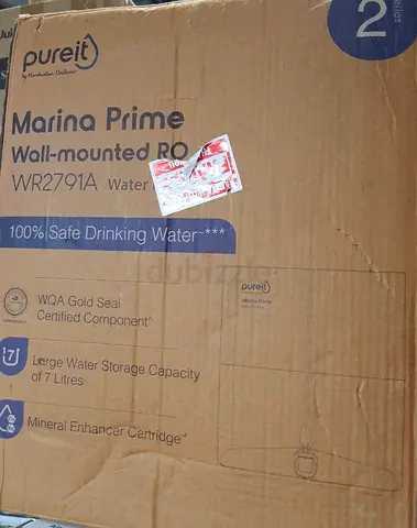 Pureit Marina Prime Wall-mounted RO Water Purifier. New. Unused. AED 365 Only! Actual : AED 768.