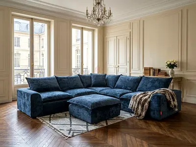 Velvet-Look Blue Sofa

Beautiful blue velvet-look sofa with comfortable cushions and elegant wooden