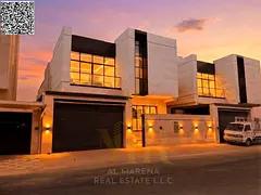 Own an upscale villa in Al Bahya, Ajman, featuring a walking/jogging path and an ideal environment f