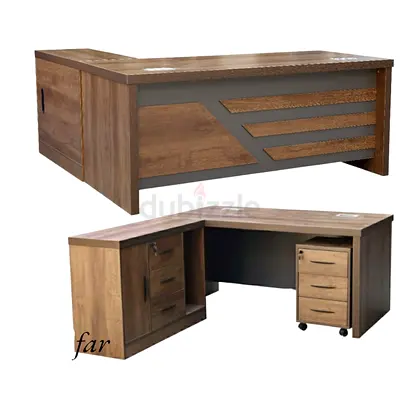 L-shaped Wooden Executive Office Desk