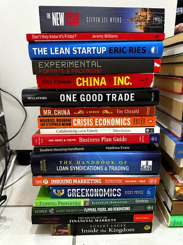Mixed collection of business, economics and finance books - used set