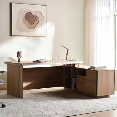 Pan Home June Office Desk - Natural