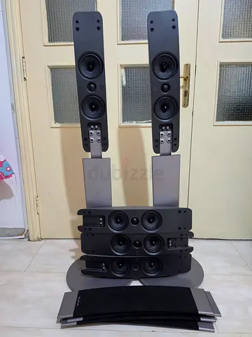 Set of Floorstanding Home Theater Speakers with Stands - Good Condition