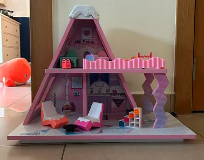 L.O.L. Surprise! Winter Snow Real Wood Chalet Dolls House.