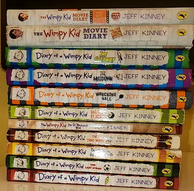 Collection of Diary of a Wimpy Kid books by Jeff Kinney (multiple volumes)