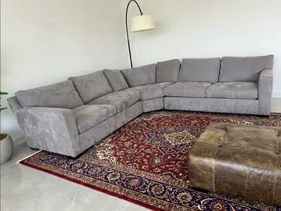 High Quality Crate And barrel Axis feather filled Corner Sofa