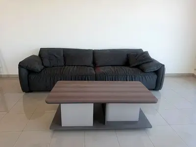 Best deal & Grey 3-Seater Sofa & coffee table  with Modern Coffee Table - Excellent & New Condition
