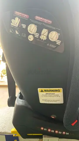 Used convertible child car seat - suitable for infant to toddler (Group 0/1/2/3)