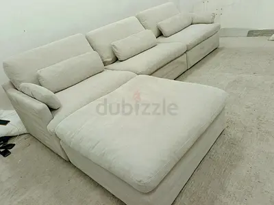 Excellent perfect condition pan home feather 🪶 filled modular with ottoman