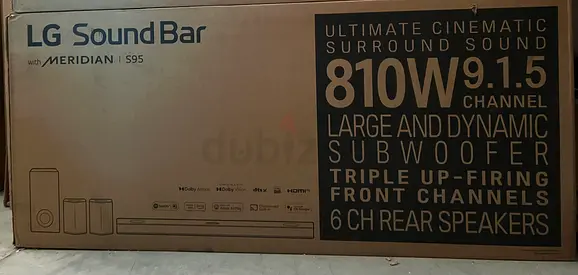 New LG Soundbar 9.1.5ch 810W Dolby Atmos S95QR with Box