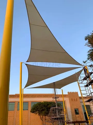 new  Shade Sails — Triangular Sun Sail Canopies (Set)