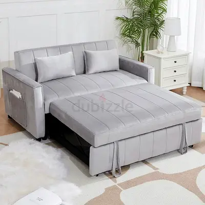 New Elegant style light gray colour 2 seat sofa bed