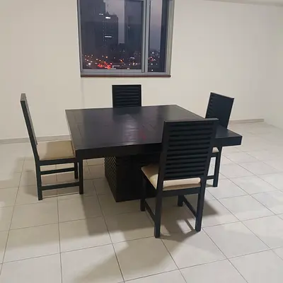 Dinning table square shaped with 4 chairs