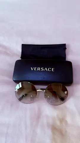 Versace round gradient lens sunglasses with case and cloth