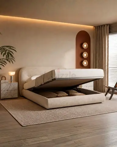 Stylish comfortable 180*200 king size hydrulic storage bed