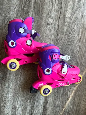 Adjustable Pink & Purple Kids' Roller Skates -Size 30-32 Lightly used