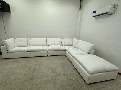 Perfect condition marina home luscious sofa with ottoman stool