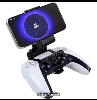 Phone Clip Mount for PS5 DualSense Controller - Adjustable Mobile Holder