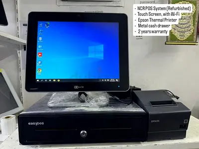 Refurbished NCR Touch POS System with Epson Printer & Cash Drawer With POS Software
