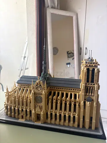 Assembled Cathedral Architectural Building Blocks Model (Display Piece)